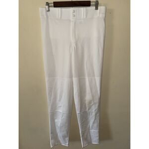 Nike Men's Baseball Pants Size Small Solid White Athletic Uniform Trousers
